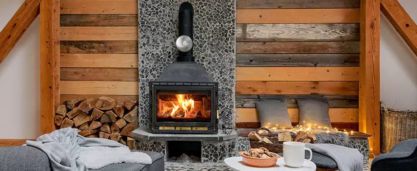 Thelin Hearth Products Direct Vent Gas Stove Fireplace Inspection in Tukwila, Washington